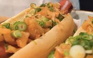 Hotdog from Dickson's Farmstand Meats.